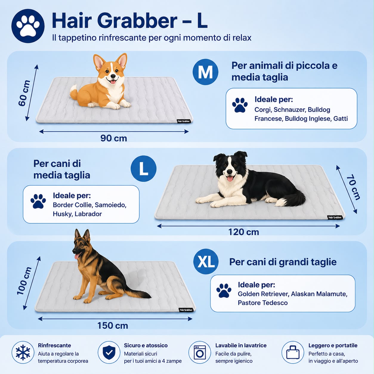 FreshPaw™ – Tappetino Rinfrescante per Cani e Gatti