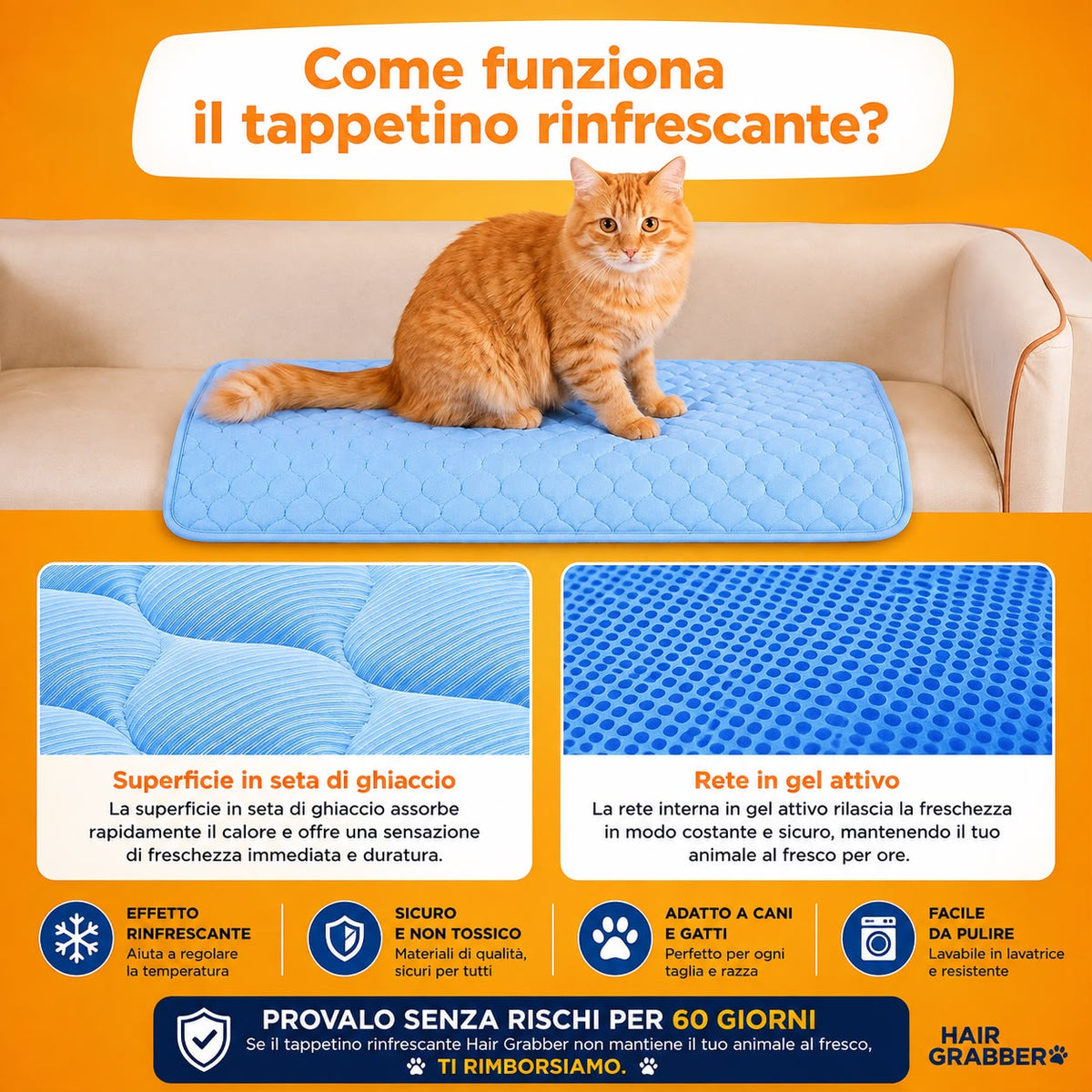 FreshPaw™ – Tappetino Rinfrescante per Cani e Gatti