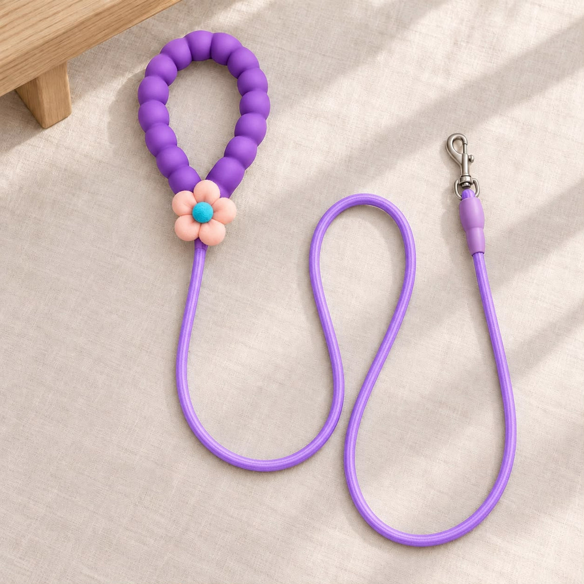 Guinzaglio per Cani in Corda Intrecciata con Fiore™