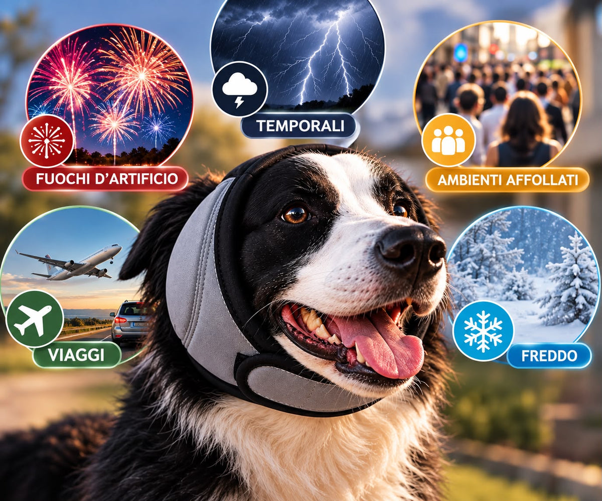 Cuffie Protettive per Cani™ – Antirumore, Antistress e Protezione dal Freddo