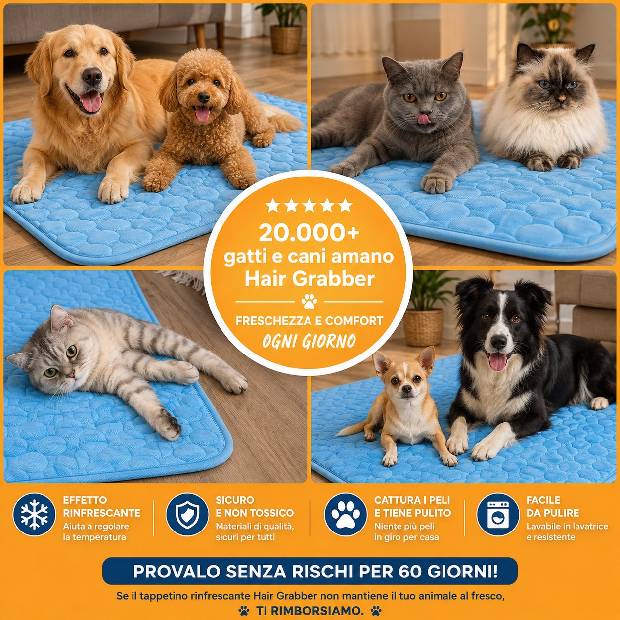 FreshPaw™ – Tappetino Rinfrescante per Cani e Gatti