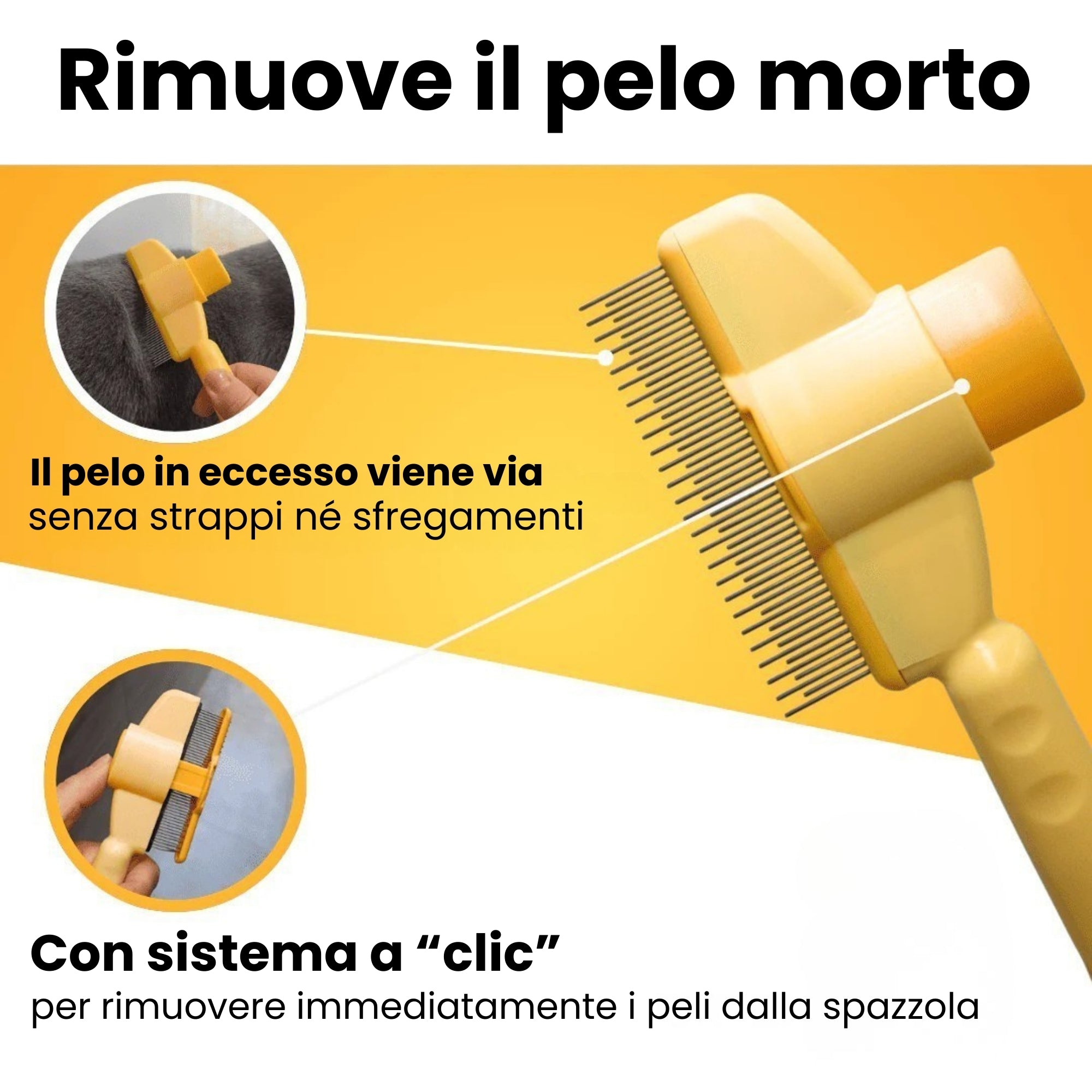 Hair Flash™  – La spazzola autopulente per peli